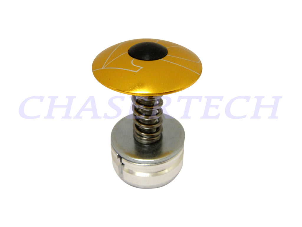 Bike Alloy Headset Stem Cap 1 Inch with Expander Plug 22.2mm Gold