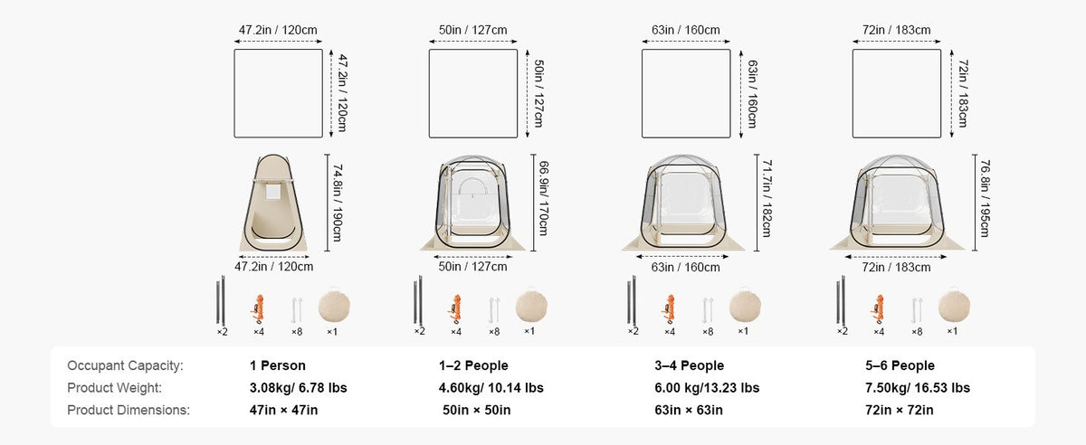 Portable Transparent Pop-Up Sports Bubble Tent - Weatherproof for Outdoor Activities
