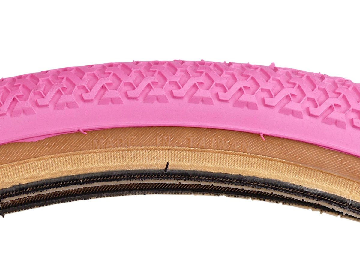 20-Inch Pink BMX Bicycle Tire - Freestyle Skinwall Tire for BMX Bikes
