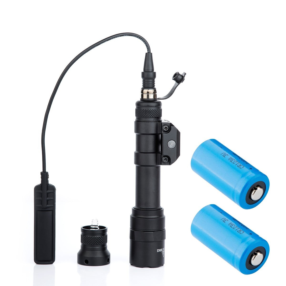 Tactical Rifle Flashlight with Remote Pressure Switch - High Lumens, Weatherproof, Mount