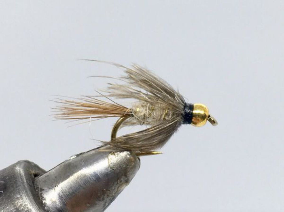 Fly Fishing Nymphs - Beadhead Hare's Ear Soft Hackle Flies, 12 Pack