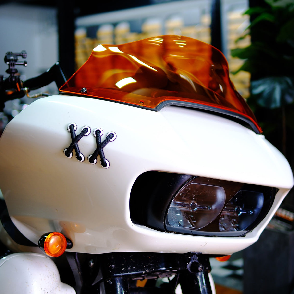 Orange 8 Inch Windshield for Harley Davidson Road Glide 2015-2024