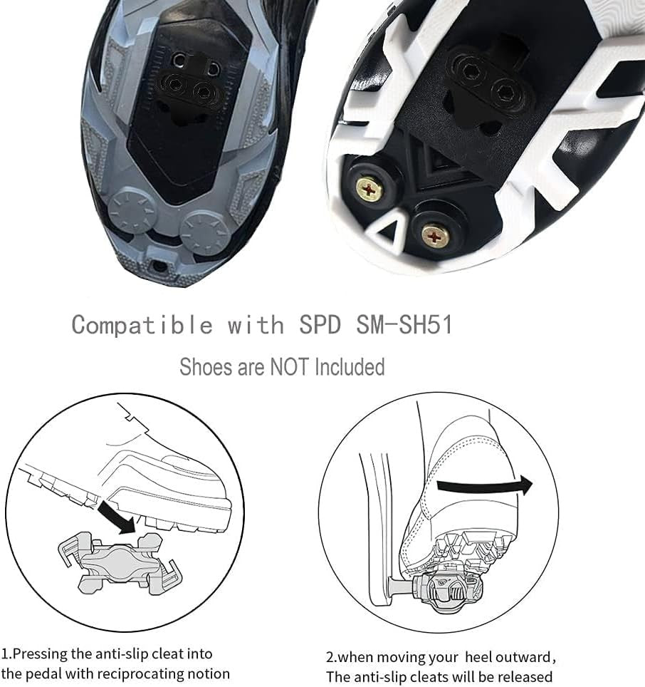 Bike Cleats SPD Single-Directional Release Cycling Pedal Accessories