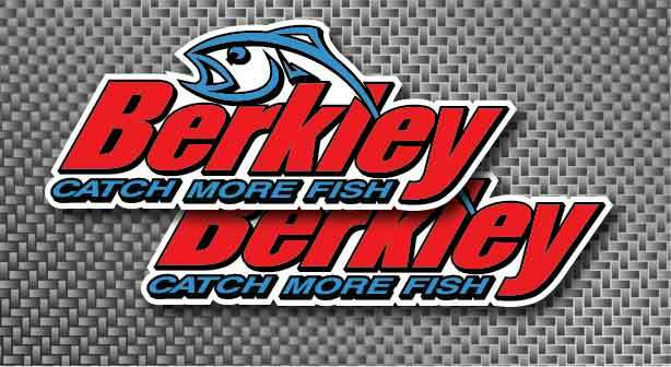 Pair of Berkley Fish Decals 6x2.4 Inch Outdoor Vinyl Stickers for Boats