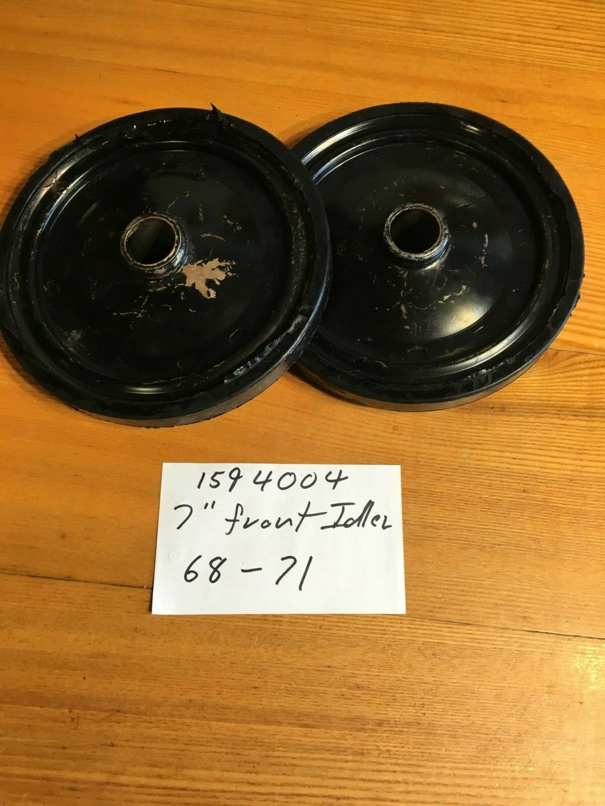 Vintage Polaris 7-Inch Front Idler Wheel Set - NOS 68-71 TX Charger Colt