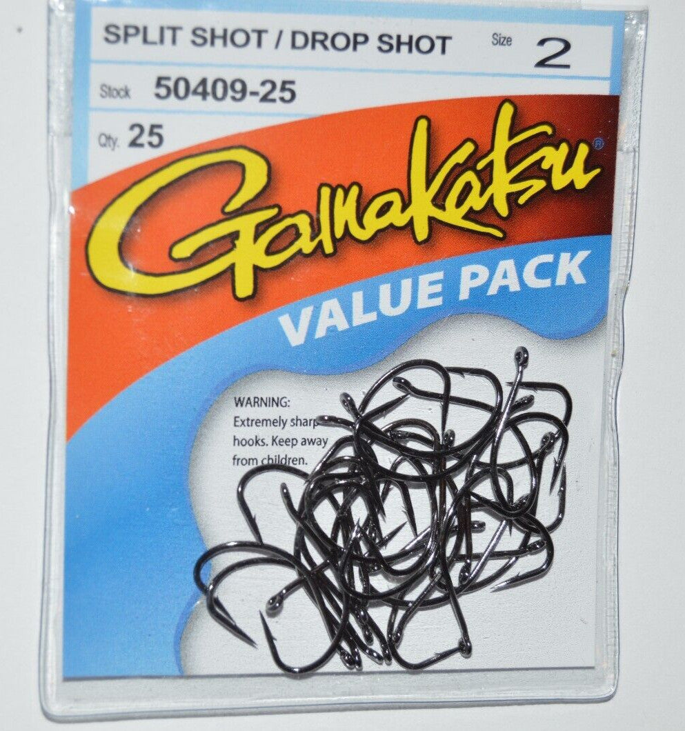 Gamakatsu Size 2 Drop Shot Hooks - Bass Fishing Tackle, Value Pack