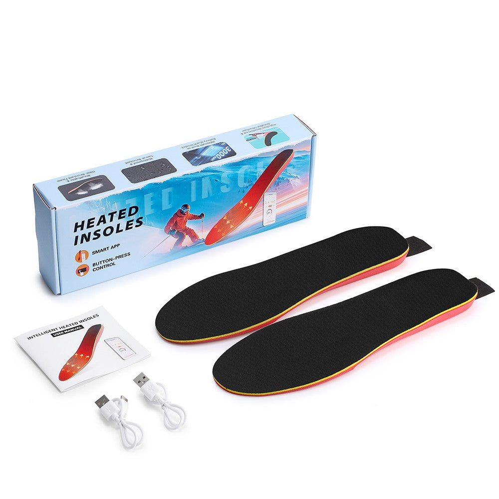 USB Rechargeable Heated Insoles for Men and Women Foot Warmer with App Control