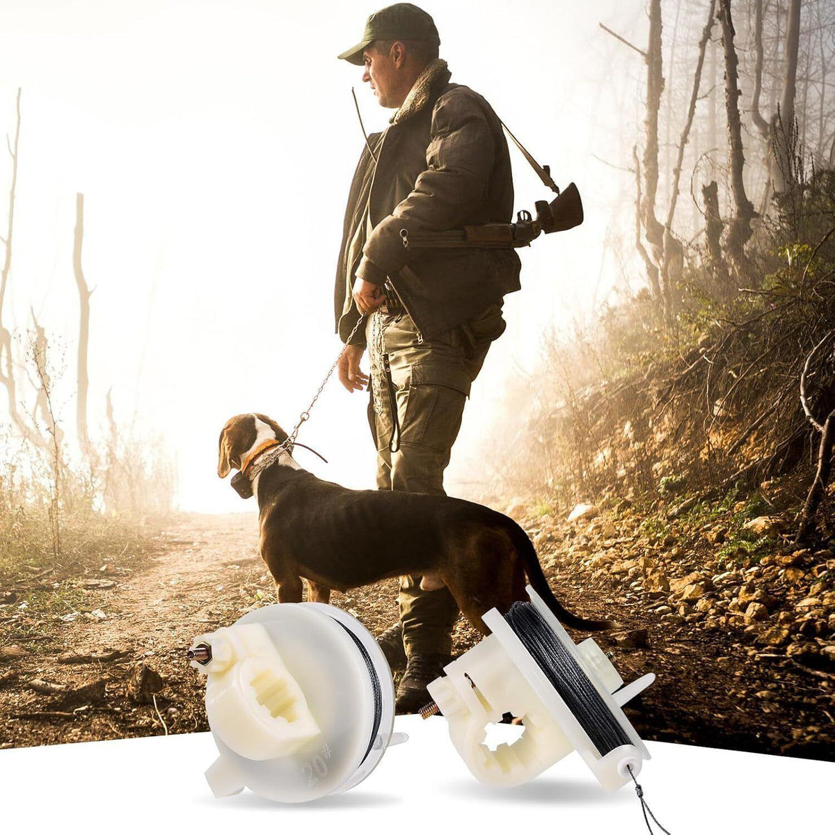 Kevlar Trip Wire Alarm Device for Camping Security Perimeter 85ft Reusable Reel