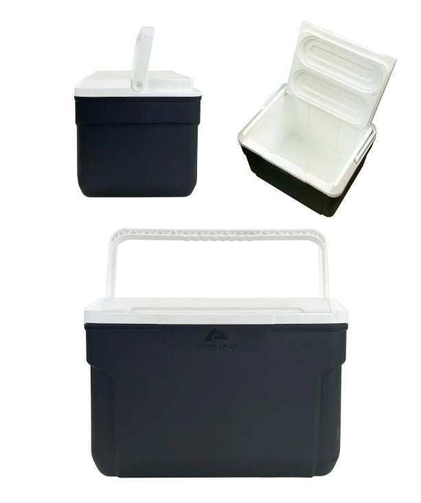 10 Quart Hard Side Cooler - Gray, 14-Can Capacity, Portable Outdoor Ice Chest