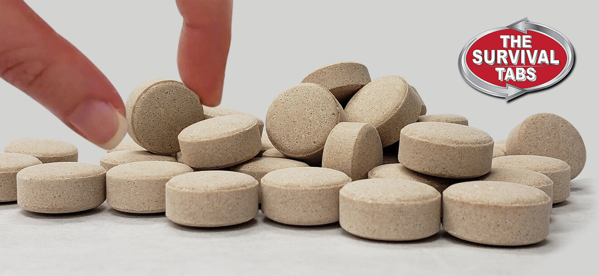 Emergency Food Supply Tablets 2 Pack - Non-GMO Vanilla Survival Tabs