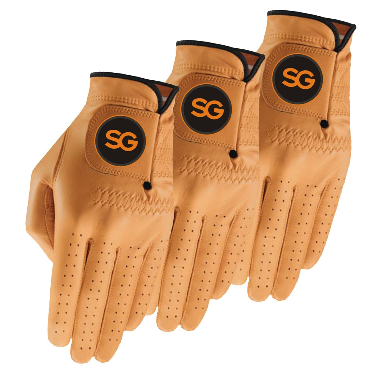 Men's Colored Golf Gloves - Cabretta Leather, Breathable, Adjustable Fit