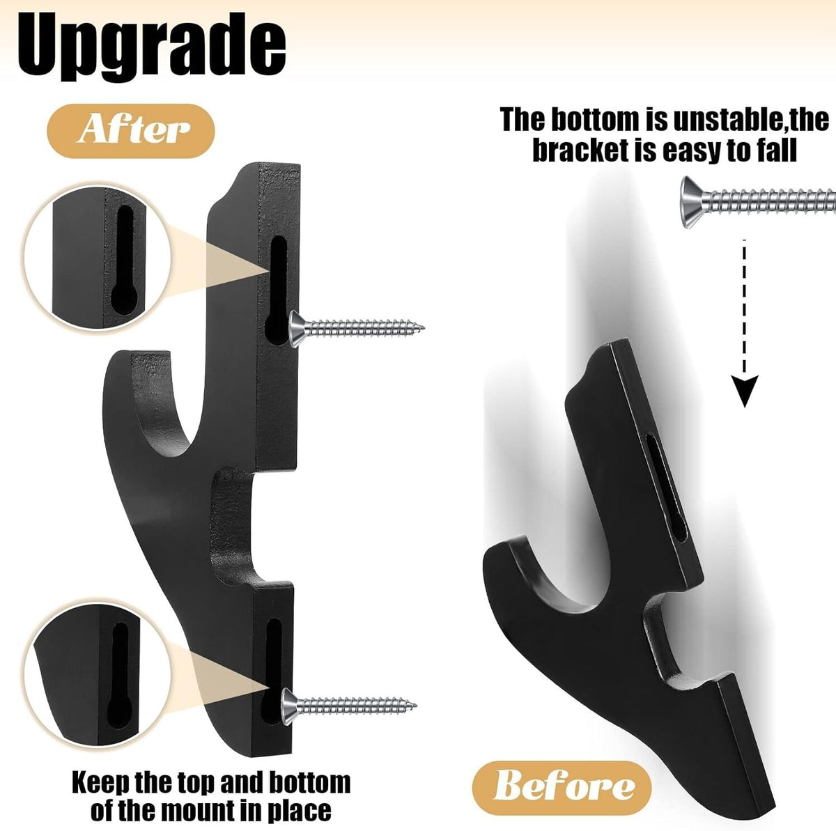 Unbranded Wall Mounts for Swords and Katana — Wood Display Brackets (Set of 2)