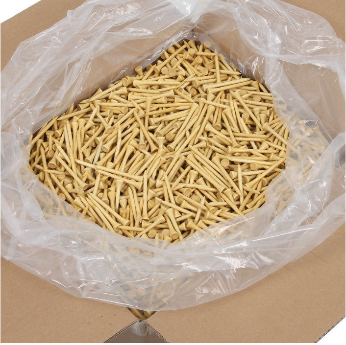 Bulk Hard Wood Golf Tees - 5000 Count Natural | Durable & Long-Lasting