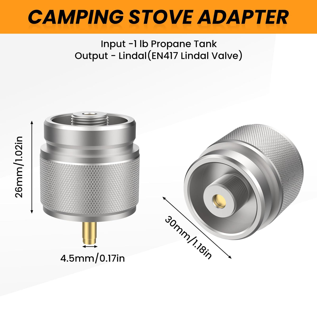 Propane to Butane Gas Adapter for Camping Stoves - EN417 Valve Converter