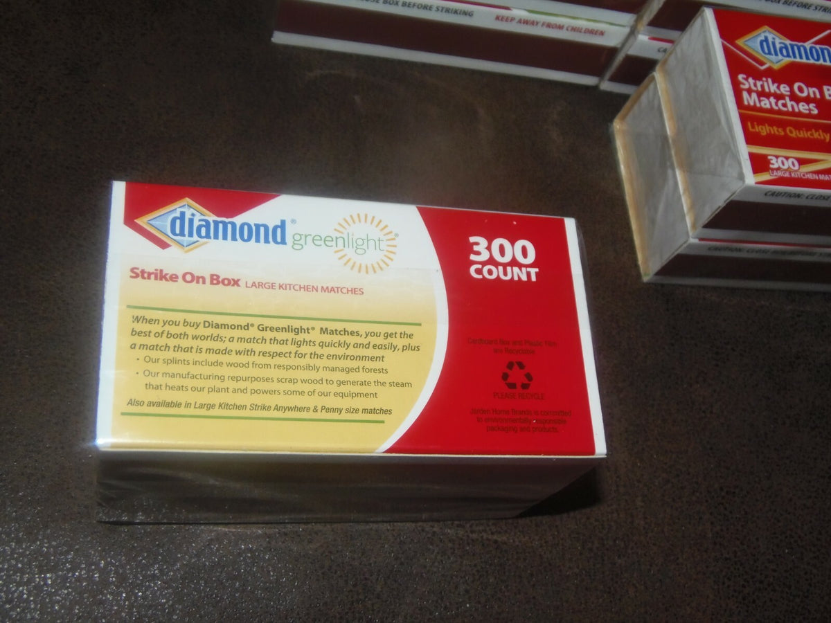 1200 Matchsticks Bulk Pack - 300 per Box, Free Shipping