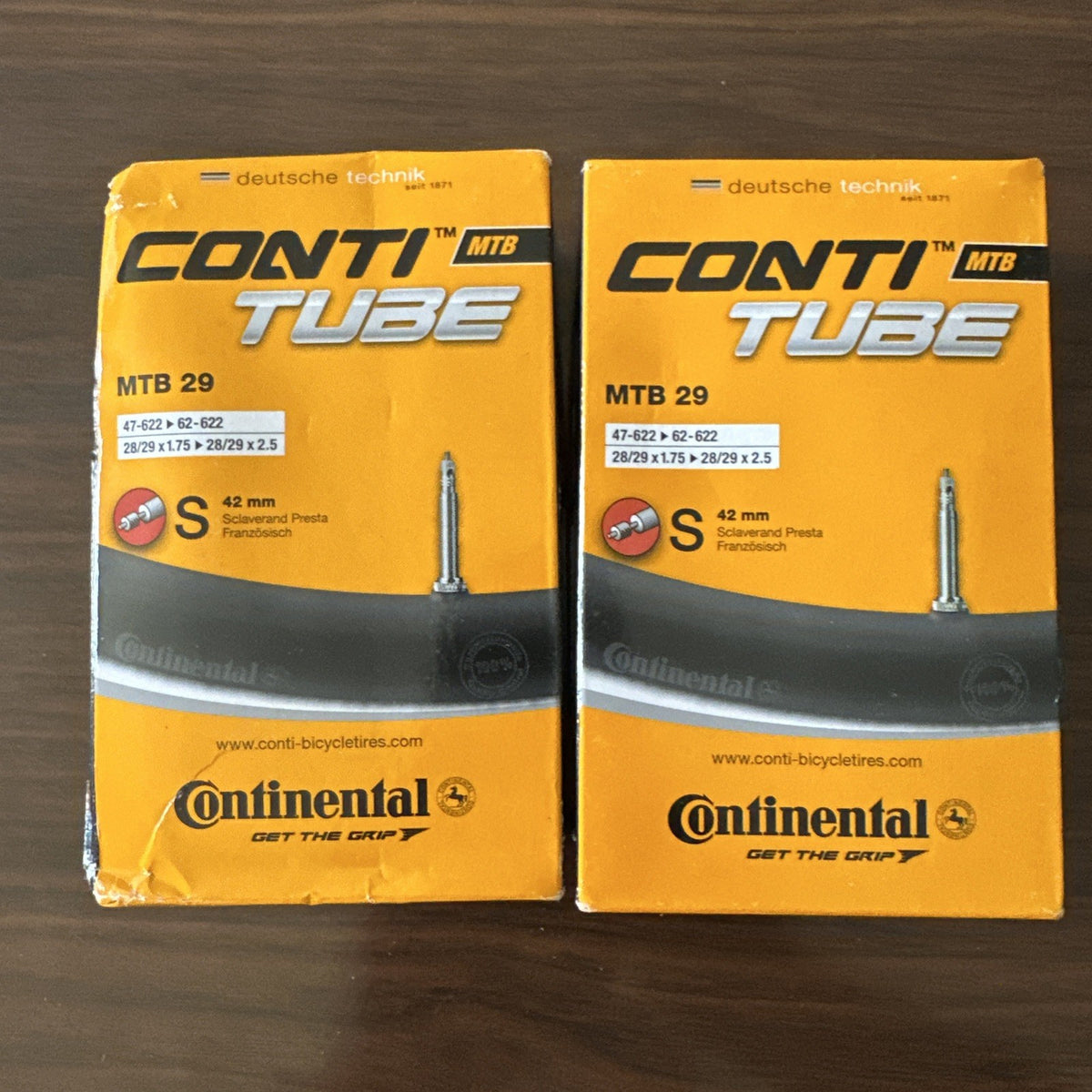 Mountain Bike Tubes 29x1.75-2.5 Presta Valve Set of 2 Black