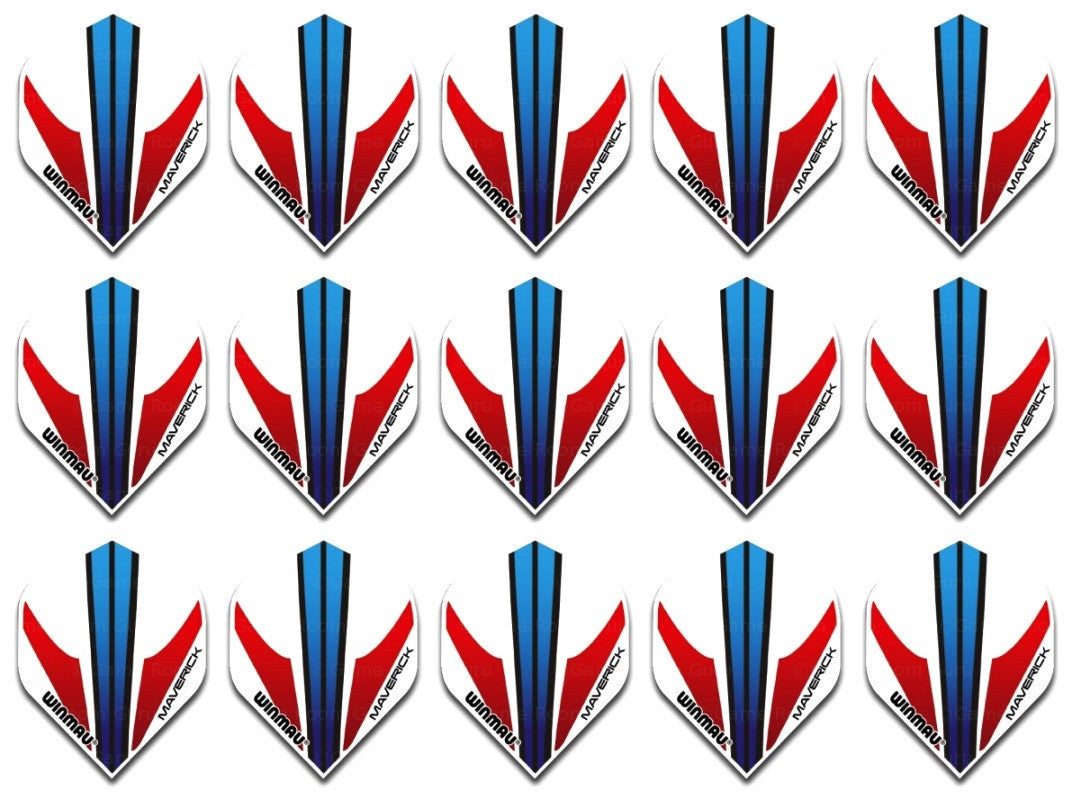 Winmau Mega Standard Dart Flights - 5 Sets, Maverick Design