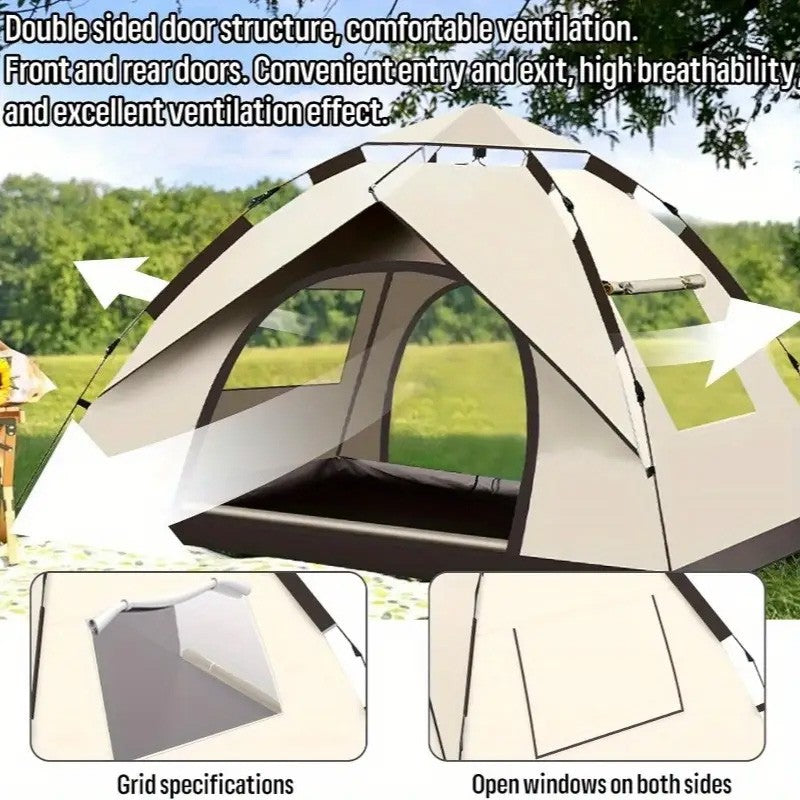 2-3 Person Waterproof Pop Up Camping Tent Quick Setup Windproof Shelter