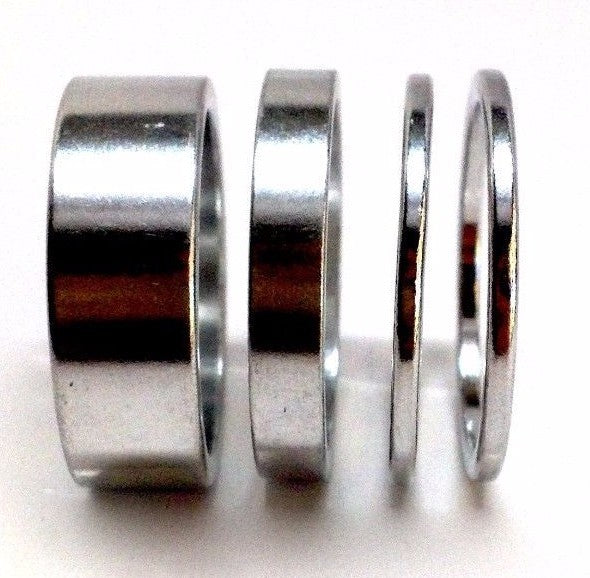 Aluminum Alloy 1 1/8 Inch Bicycle Headset Spacers Set - Silver, 2mm, 5mm, 10mm