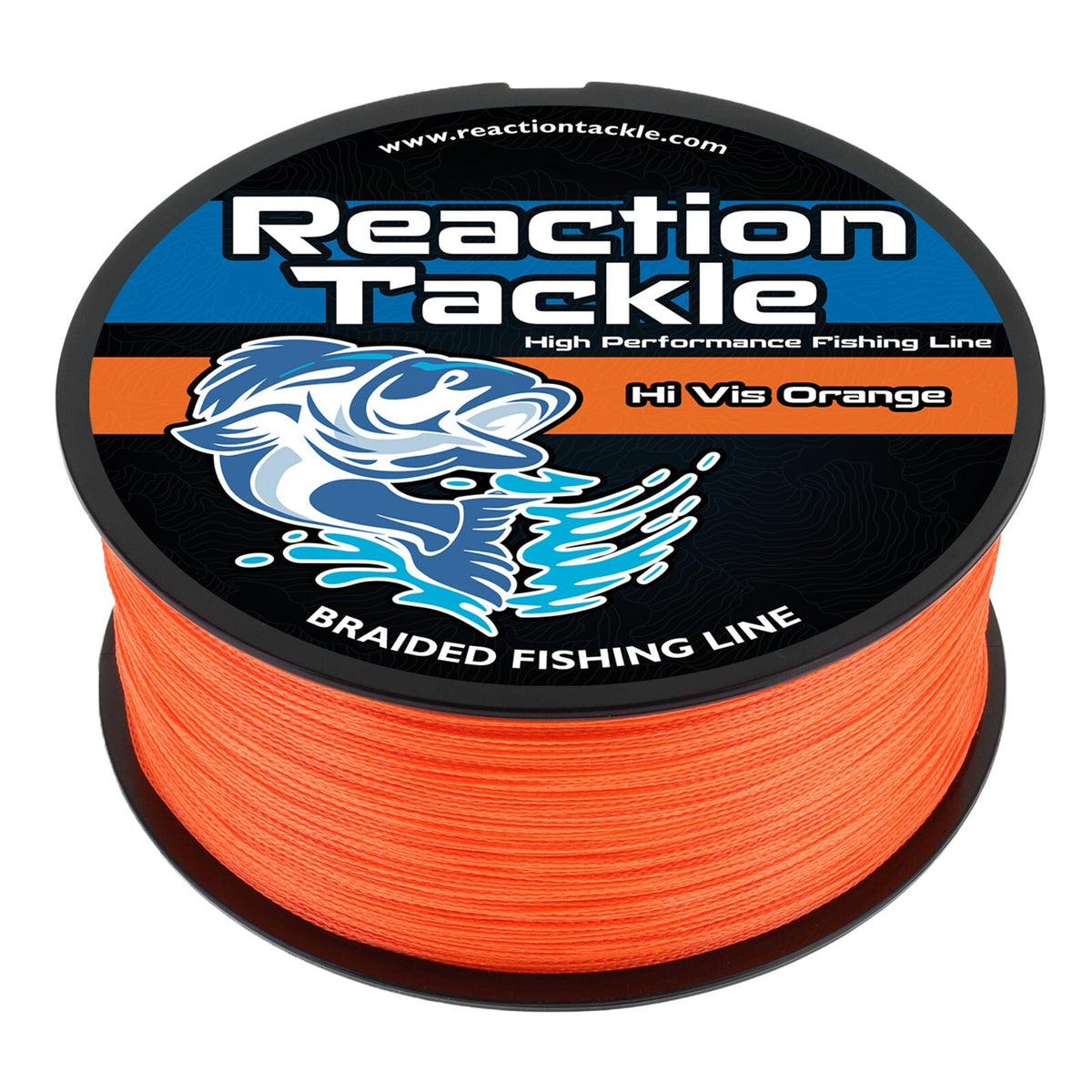 Braided Fishing Line Hi Vis Orange - 4 & 8 Strands, Heavy Duty Tackle