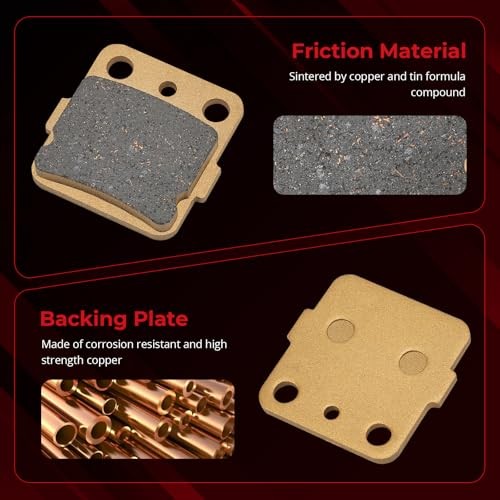 Semi-Metallic Brake Pads for Yamaha ATV Banshee Warrior Raptor 350 660