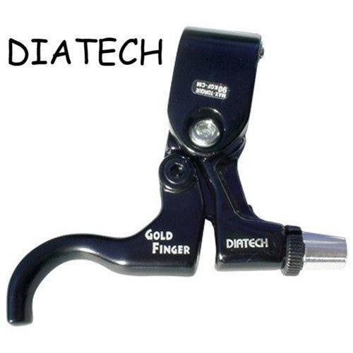Rear Bicycle Brake Lever - Short Throw, Hinged Clamp, Black