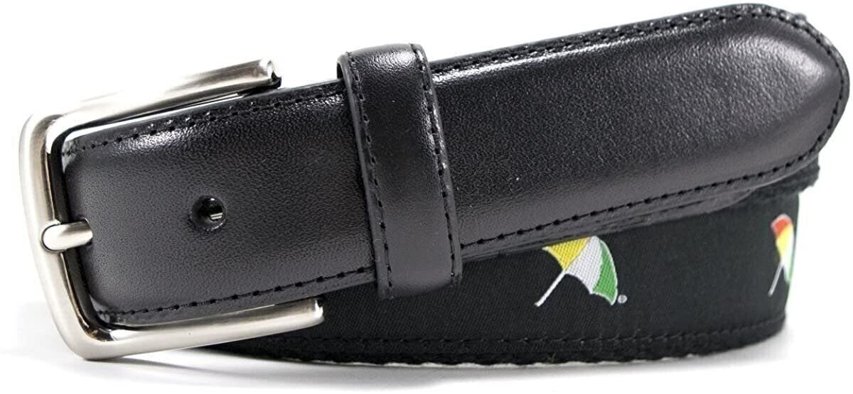 Men's Embroidered Web Belt with Logo - Casual Sport Accessory