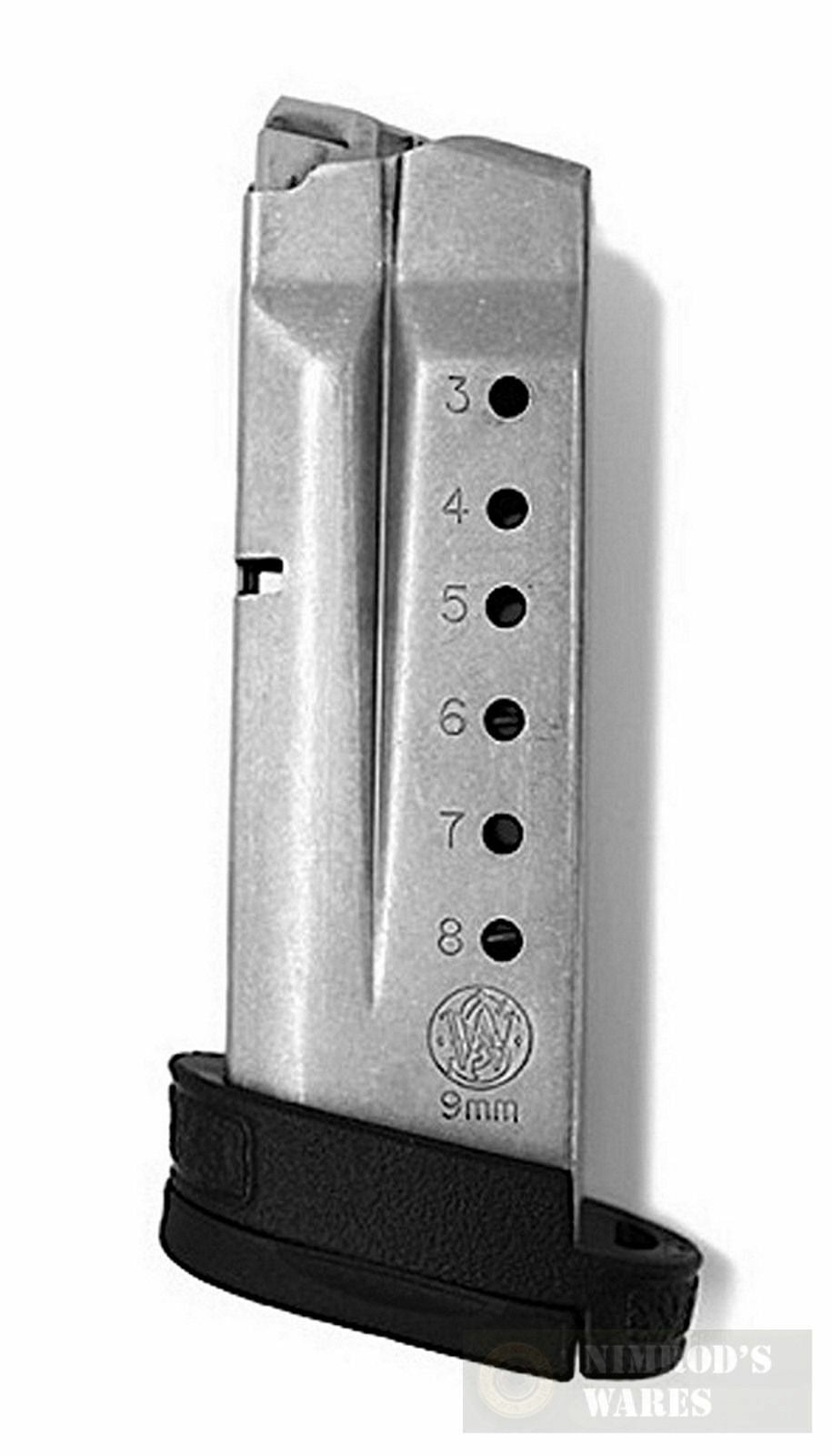 9mm Magazine - 8 Rounds Stainless Steel for Smith & Wesson M&P Shield