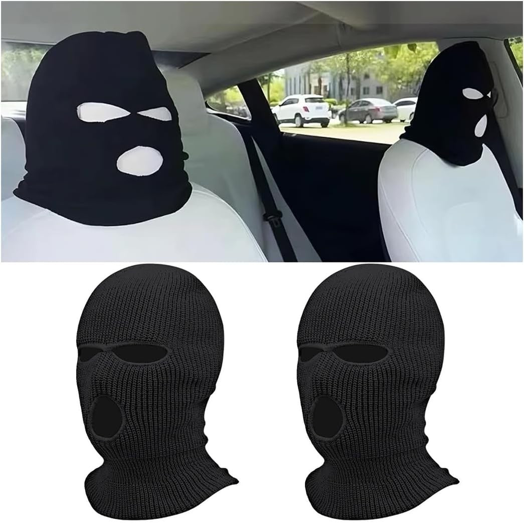 Winter Knitted Face Mask with Full Face Cover Ski Scarf - Unisex Thermal Outdoor Gear