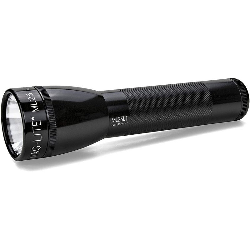 LED Flashlight 2-Cell C Battery Waterproof Compact Outdoor Light