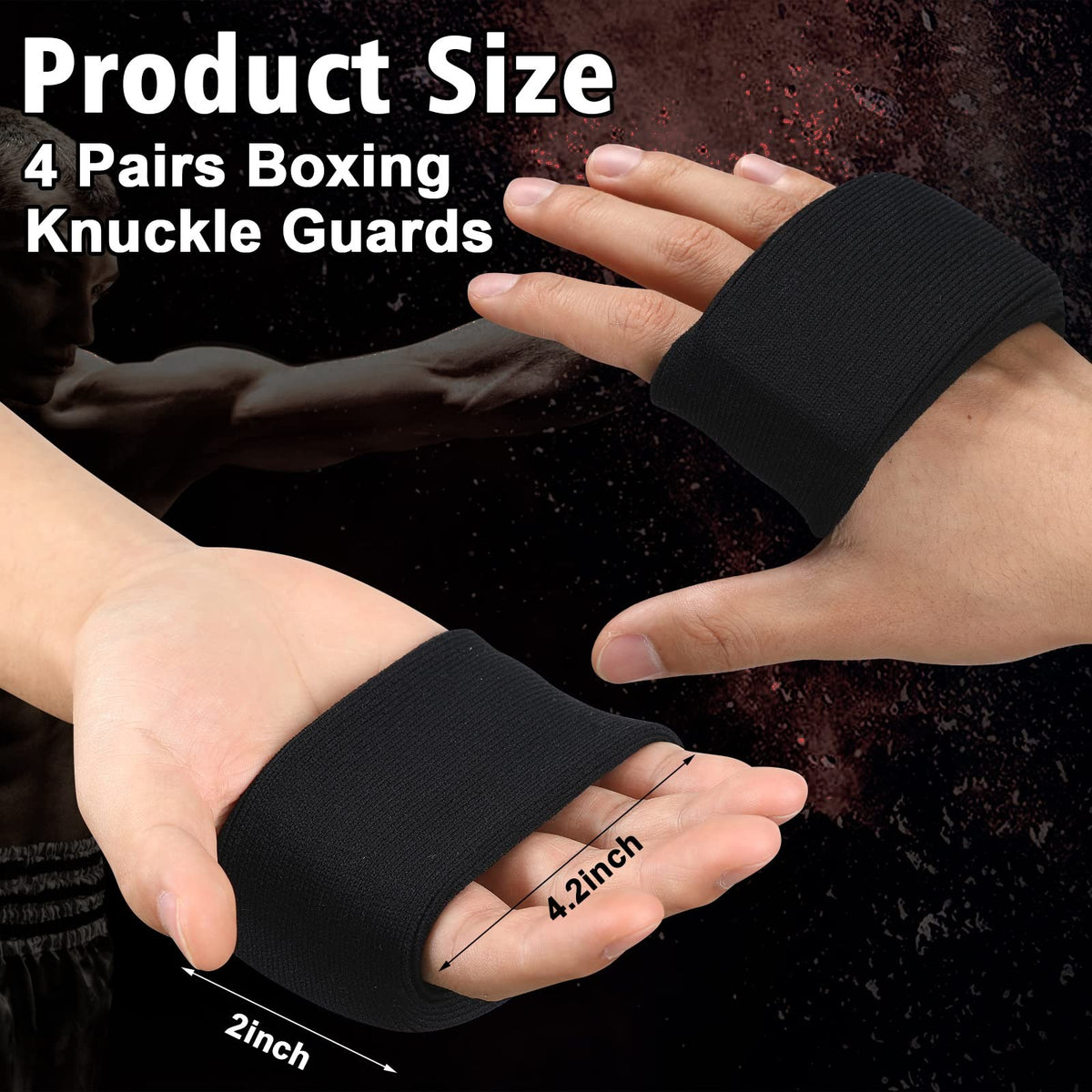 Boxing Knuckle Guards with Gel Padding - 4 Pairs for Boxing, Muay Thai, Kickboxing