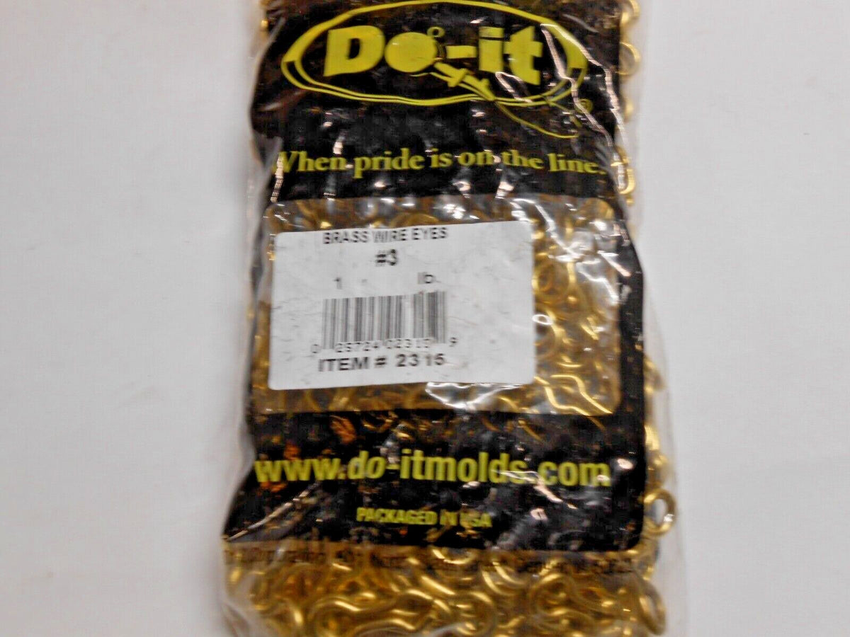 Brass Wire Sinker Eyes Bulk Pack for Do-It Molds - Multiple Sizes