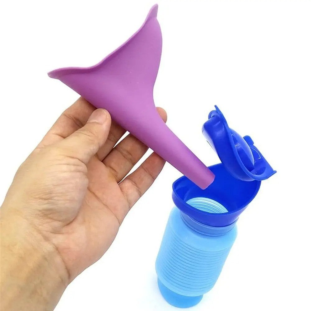 Portable Reusable Car Urinal with Leak-Proof Seal for Travel Camping Emergency Use