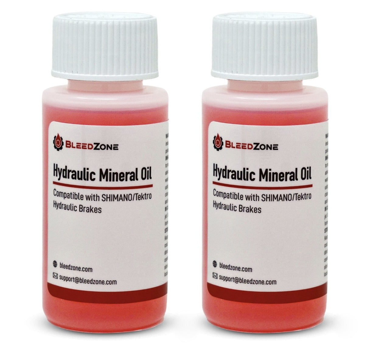 Mineral Oil Brake Fluid Bottles for Shimano Tektro Hydraulic Bike Disc Brakes - 2x 100ml