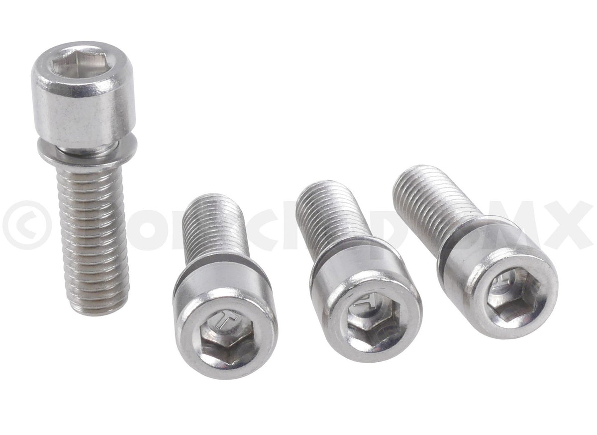 BMX Bicycle Long Stem Cap Bolts Set of 4 M8 x 24mm Stainless Steel