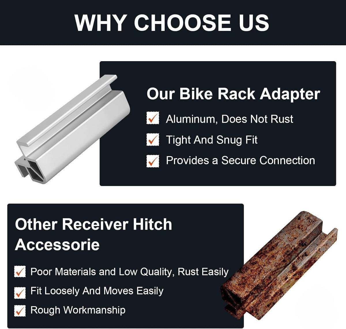 Durable Aluminum Kuat Hitch Adapter 1.25 to 2 Inch for Effortless