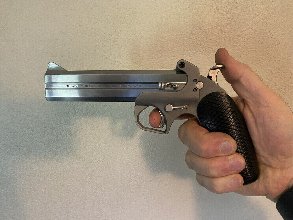 Extended Diamond Finish Gun Grip for Bond Arms Derringer - Black