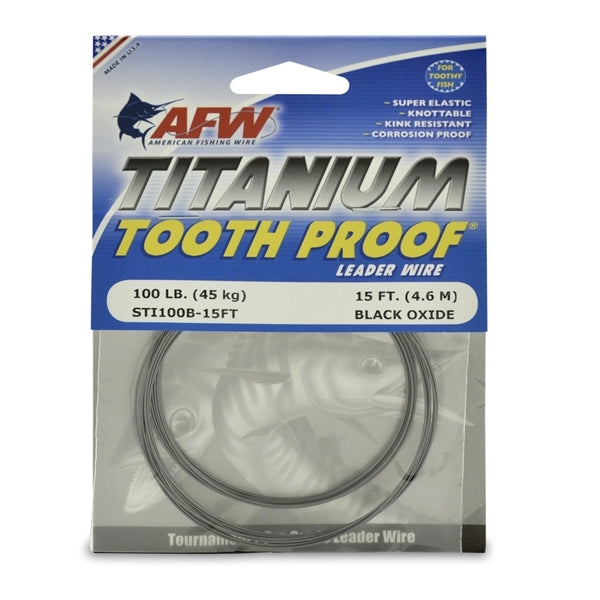 Tooth Proof Titanium Leader Wire - Single Strand Fishing Leader 15 ft