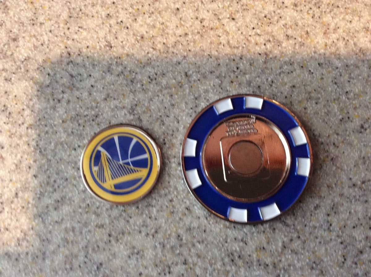 NBA Golden State Warriors Golf Ball Marker & Poker Chip Set - Official