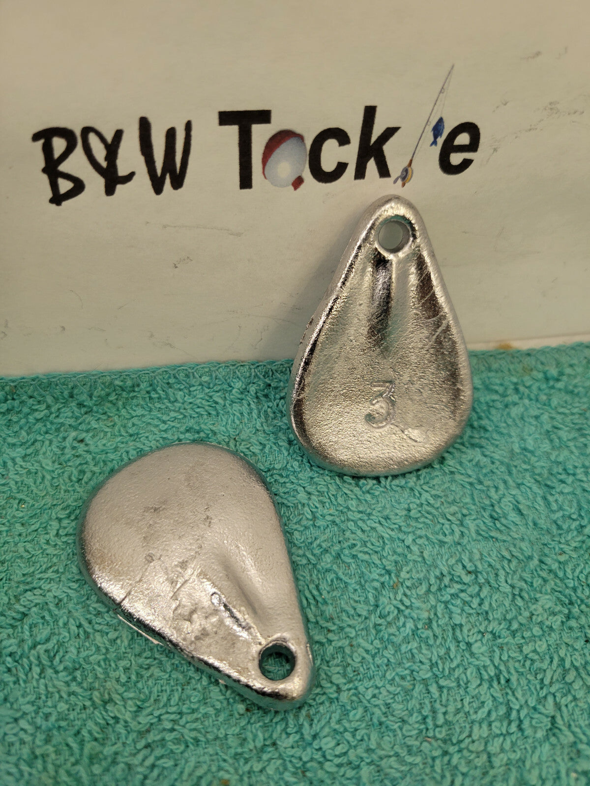 3 oz No Snag Fishing Lead Weights - Sinkers, Qty 25, Hand Cast USA