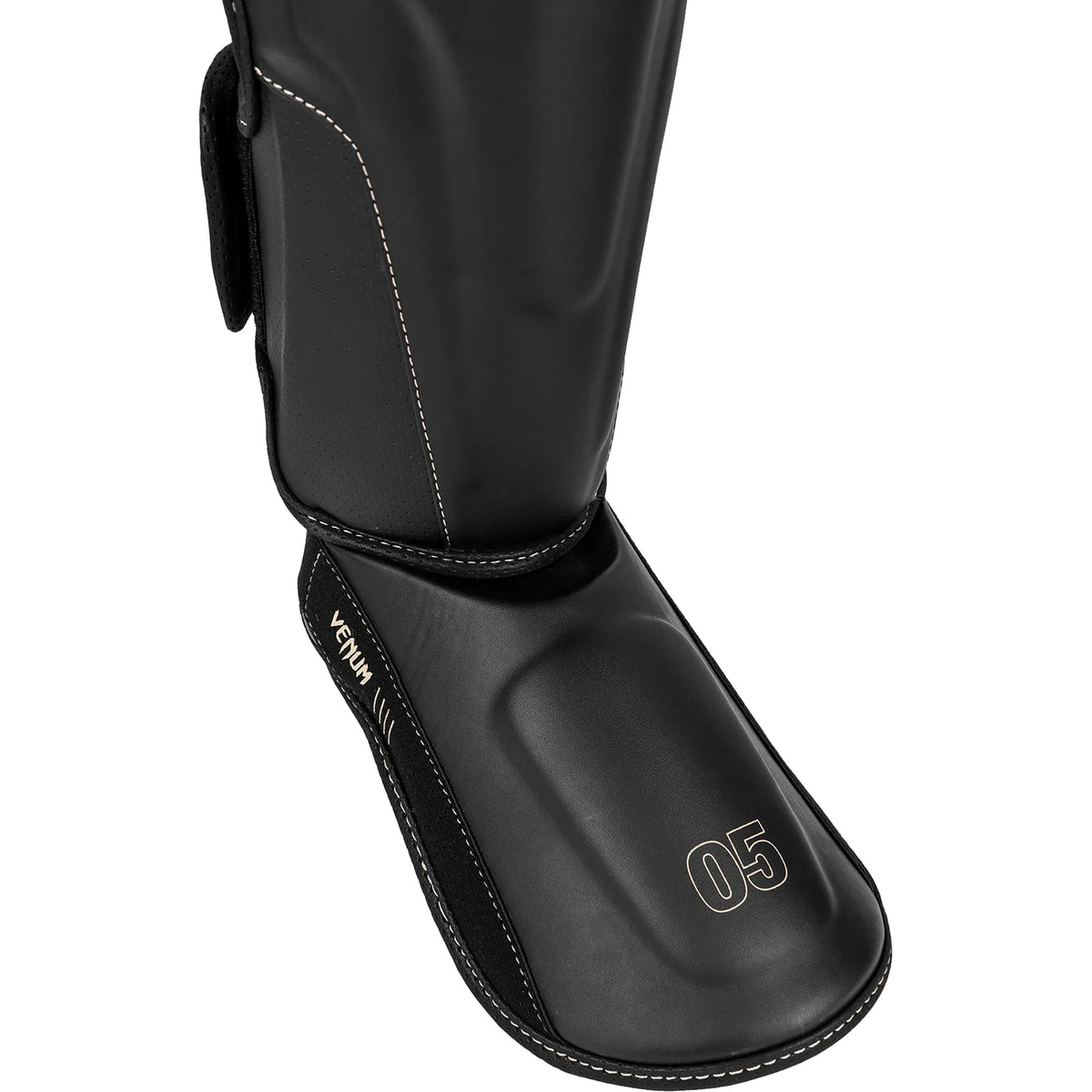 Impact EVO Shin Instep Guards for Boxing MMA Kickboxing - Black Beige