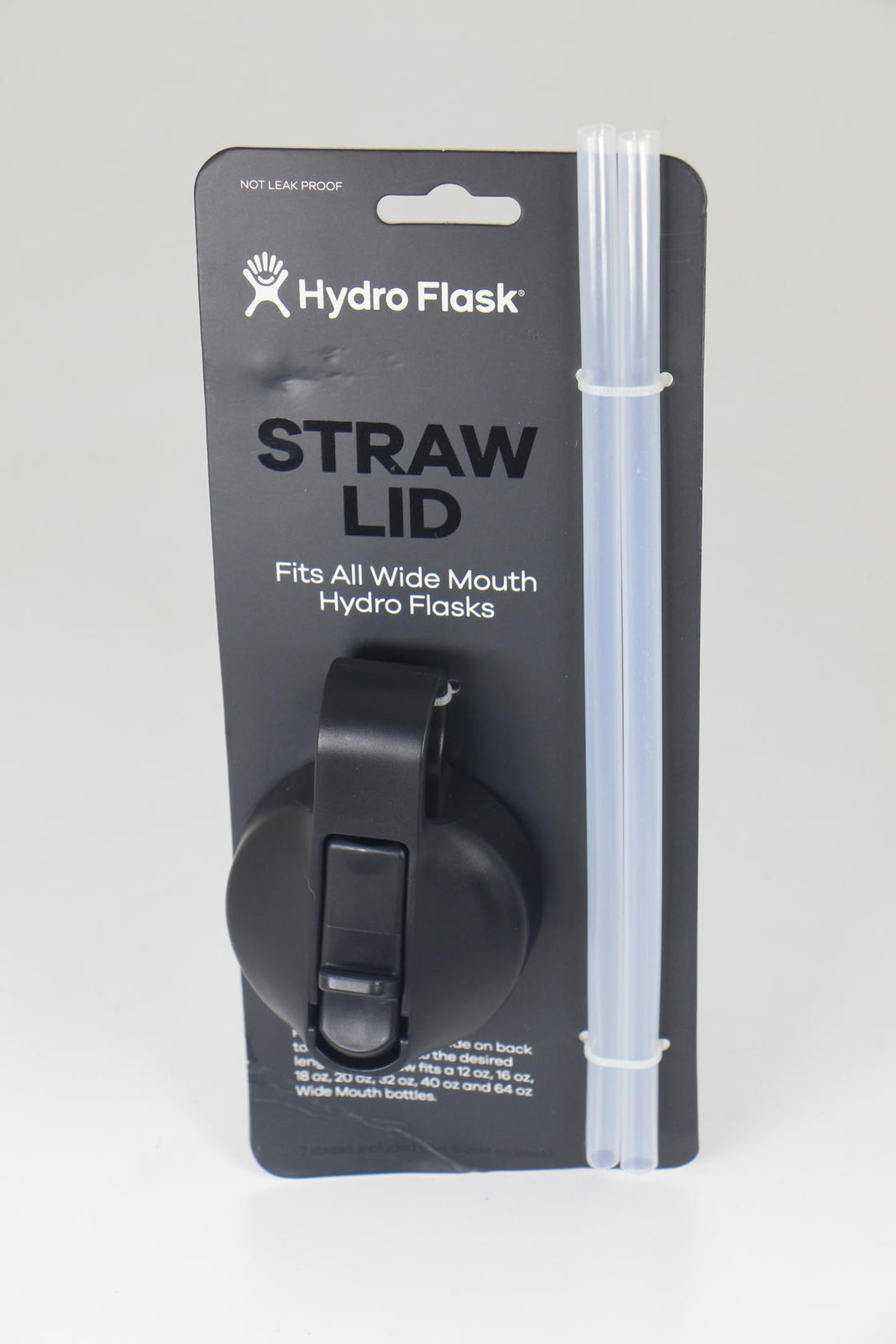 Hydro Flask Wide Mouth Straw Lid Black - Includes 2 Straws