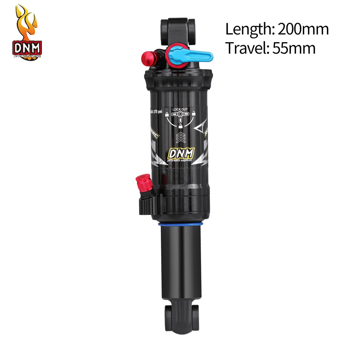 Dual Air Shock Mountain Bike Rear Suspension Shock 165/190/200mm MTB