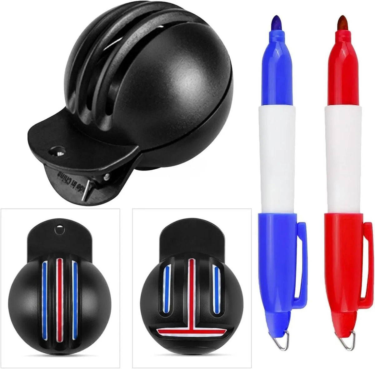 Golf Ball Alignment Tool Set with 2 Markers for Putting Accuracy