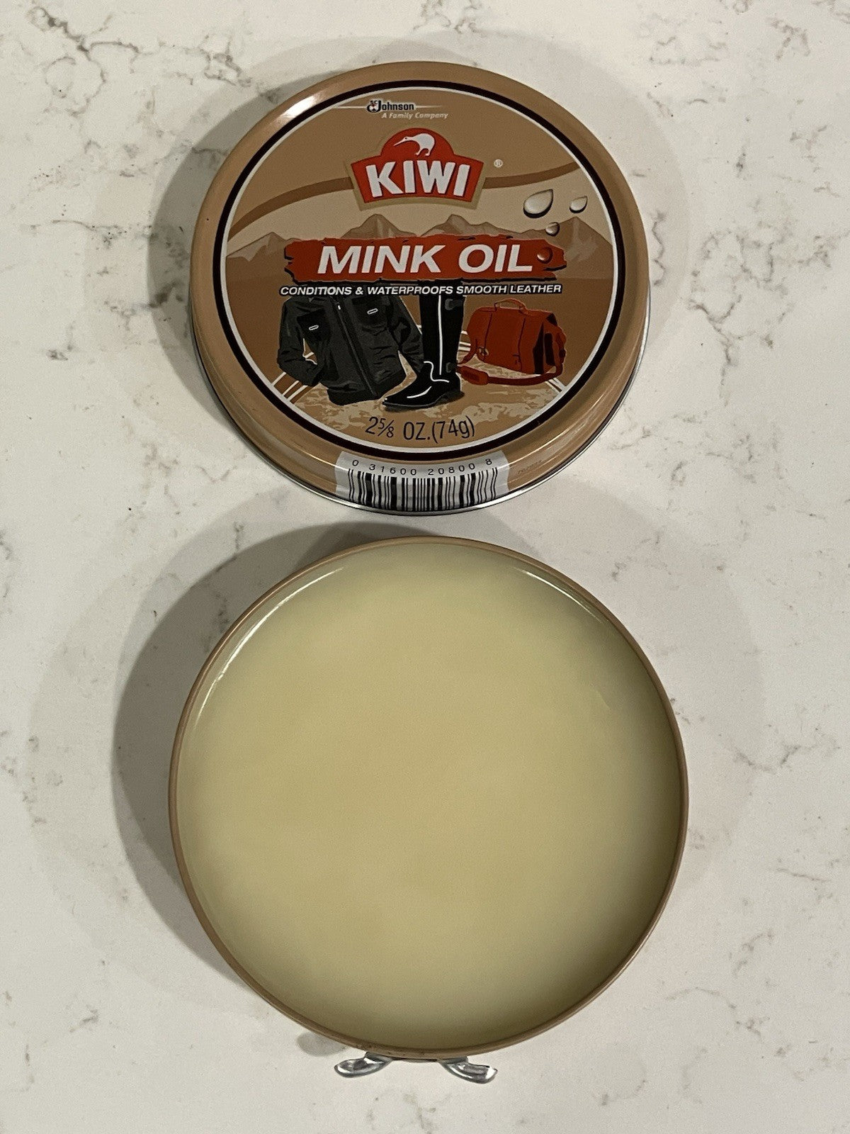 Kiwi Mink Oil Leather Conditioner & Waterproofer 2.625 Oz Outdoor Use