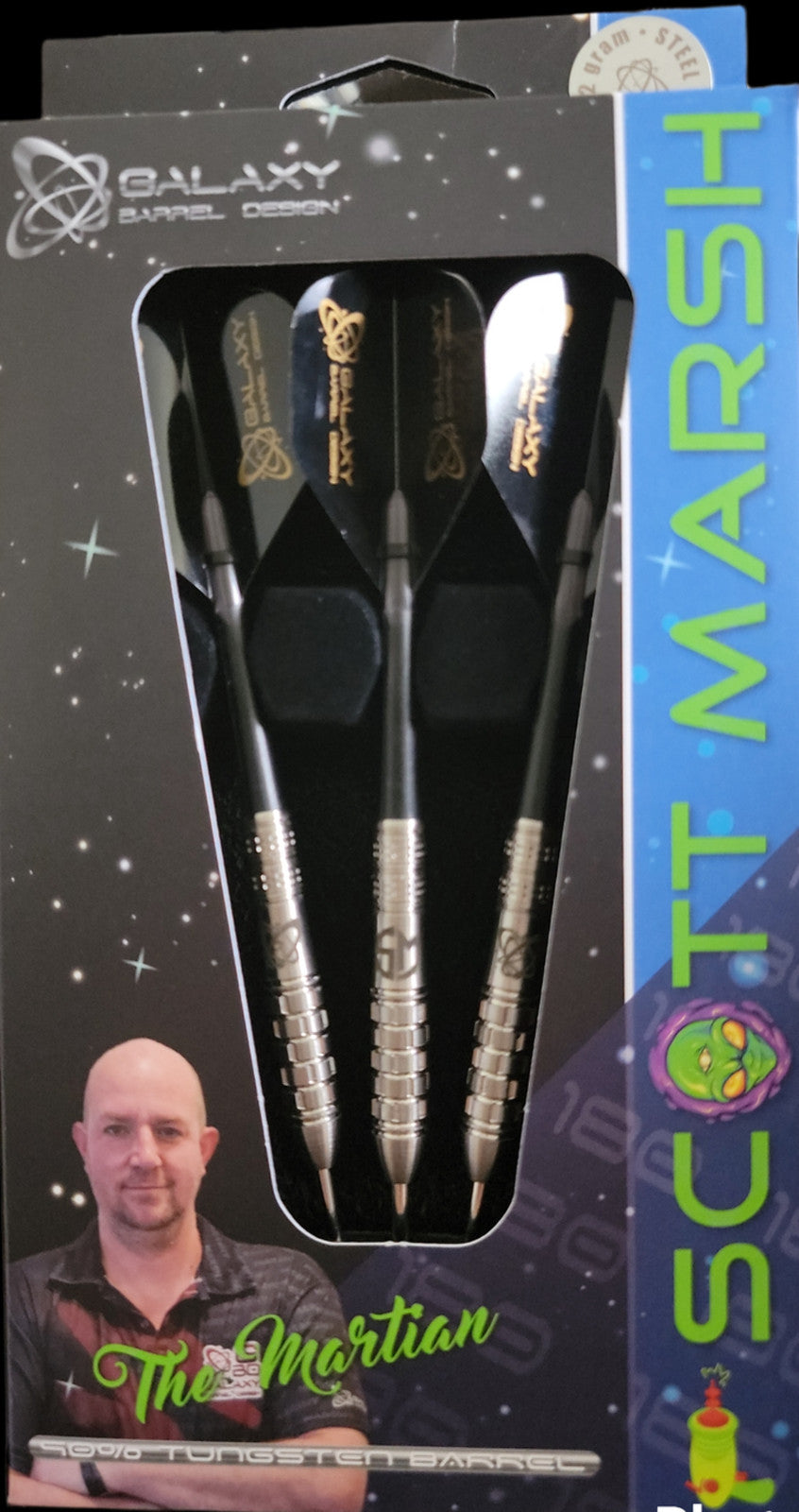 Dart Barrels 22.5g for Steel Tip Darts - The Martian V.1 Scott Marsh Metal Tungsten