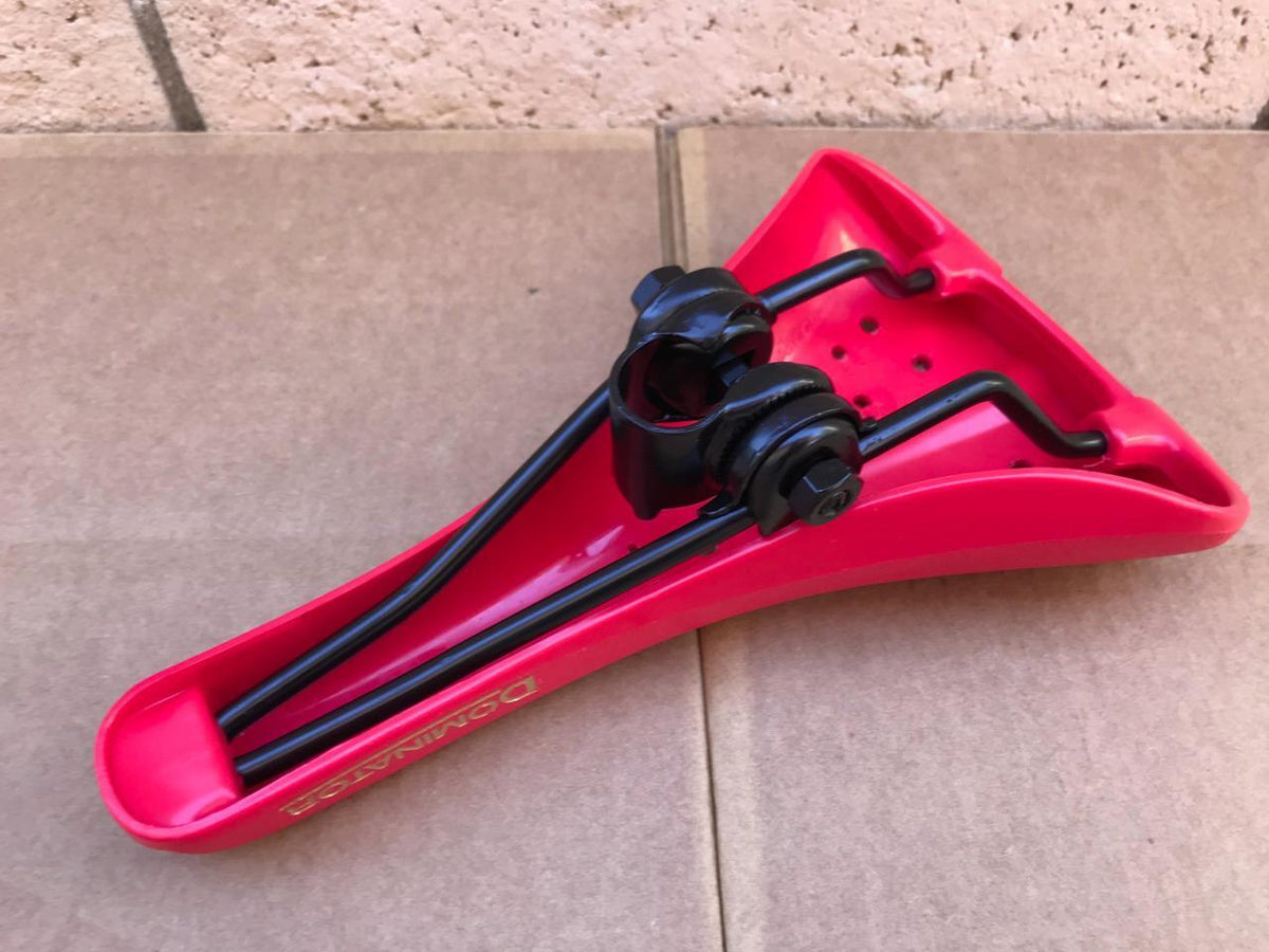 Old School BMX Hard Shell Red Seat with Grips for GT Dyno Bikes