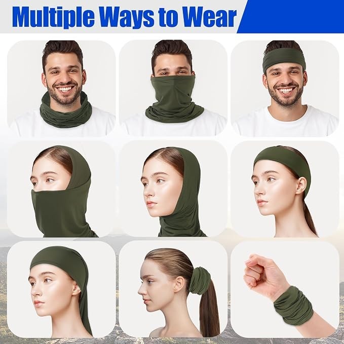 4 Pack Breathable UV Sun Protection Neck Gaiters - Cooling Face Cover
