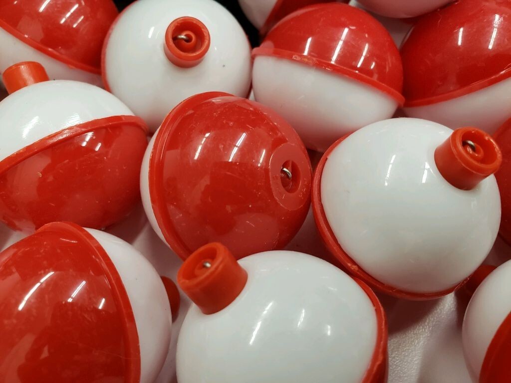 Fishing Bobbers Set - Round Plastic Floats for Angling, Multiple Sizes & QTY