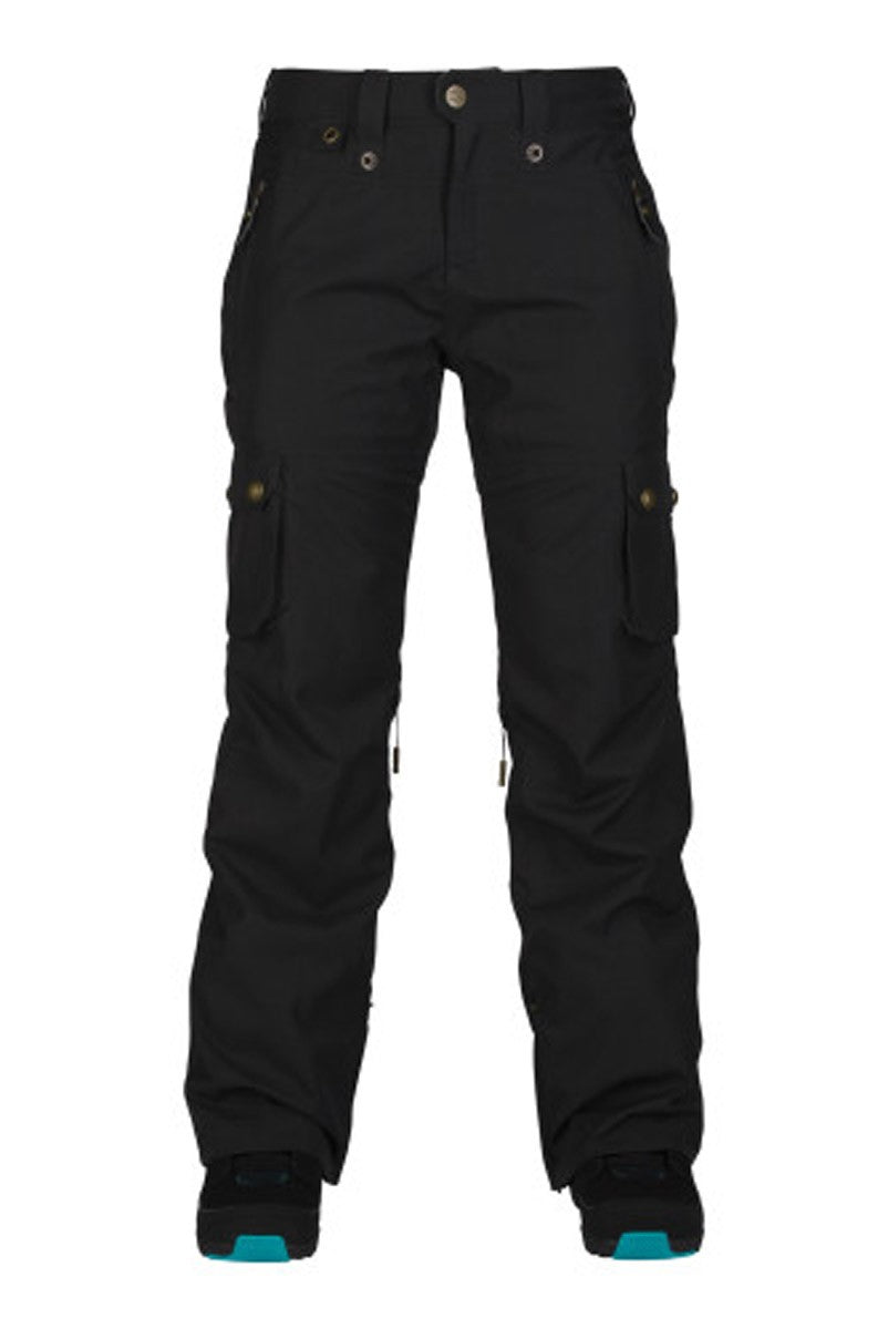 Women's Insulated Ski Snowboard Pants Black Medium - Waterproof & Breathable